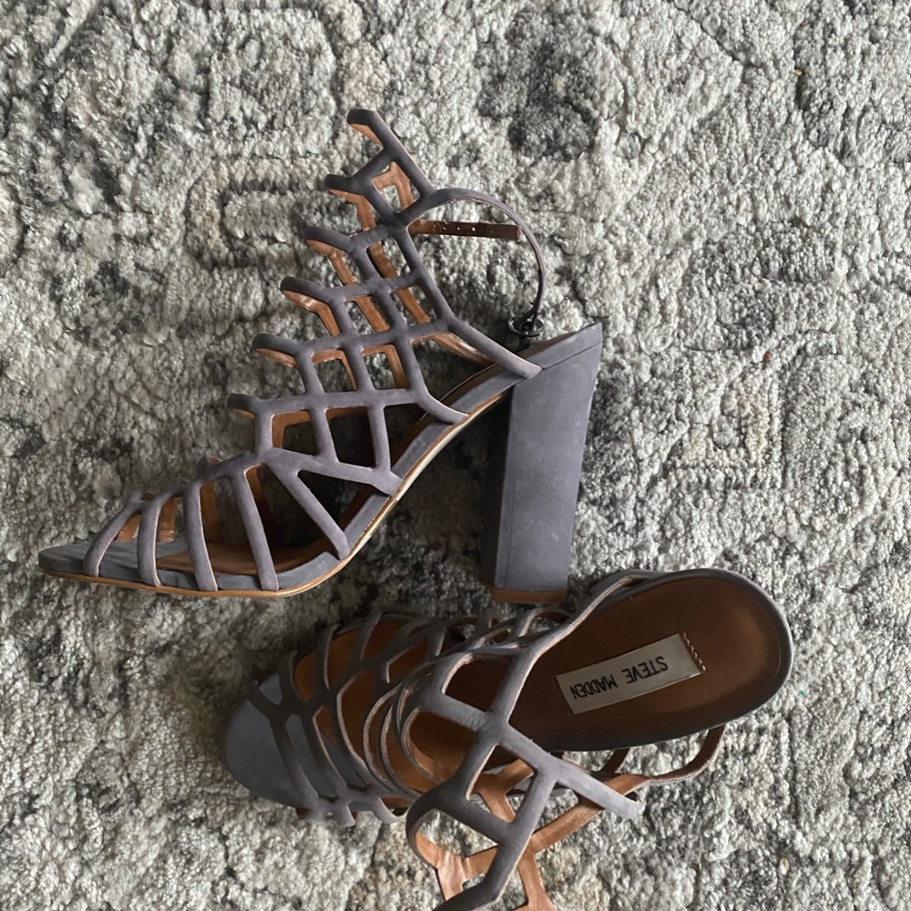 Steve Madden Slither Heel Sandal Leather